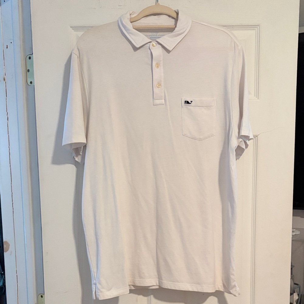 Vineyard Vines Cream Polo Shirt